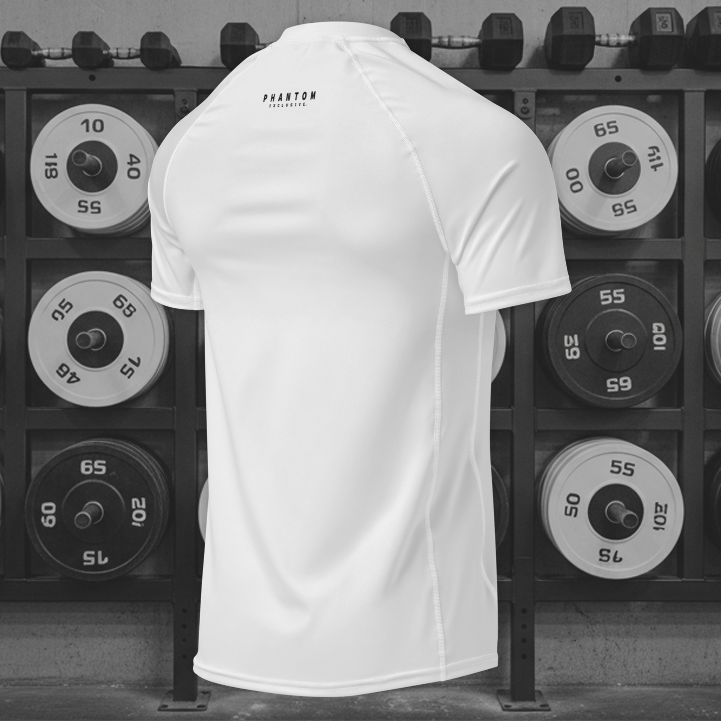 Muscle Fit Gym Top - Acronym Design - Black Text