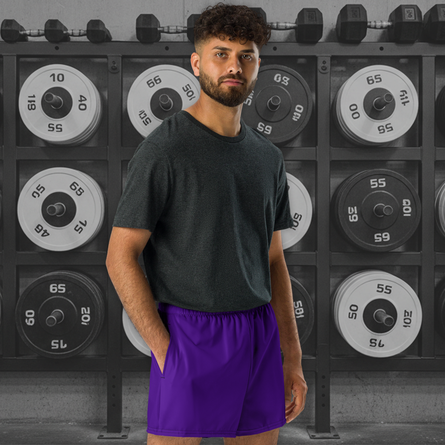Athletic Short Length Shorts - Purple