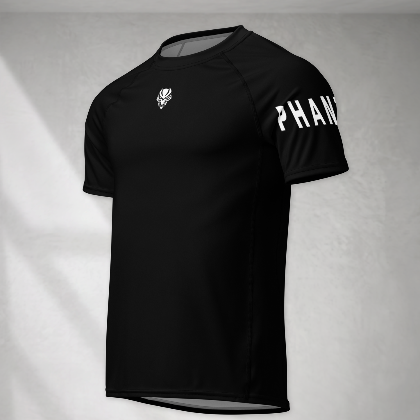 Muscle Fit Gym Top - Sleeve Design - Black