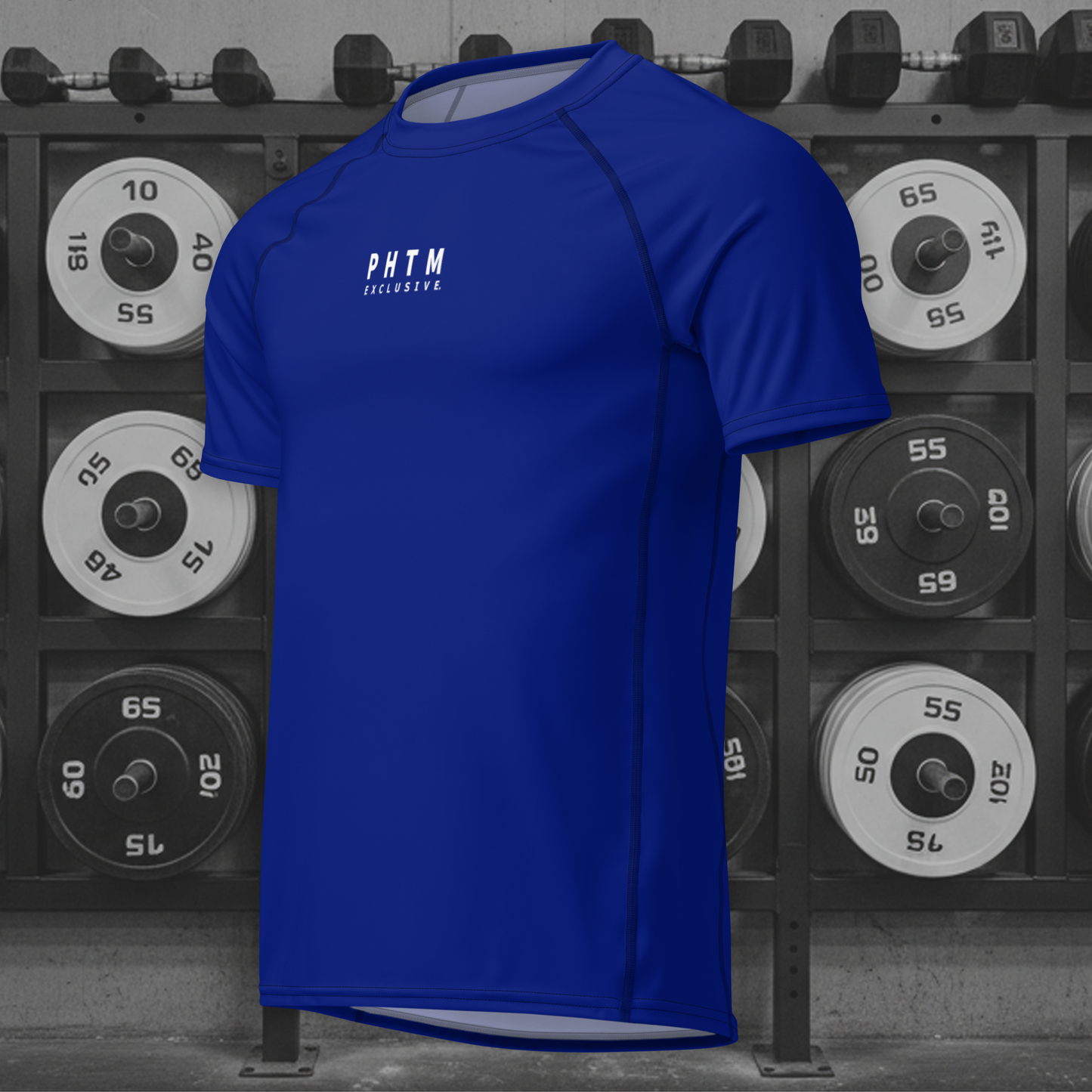 Muscle Fit Gym Top - Acronym Design - Black Text