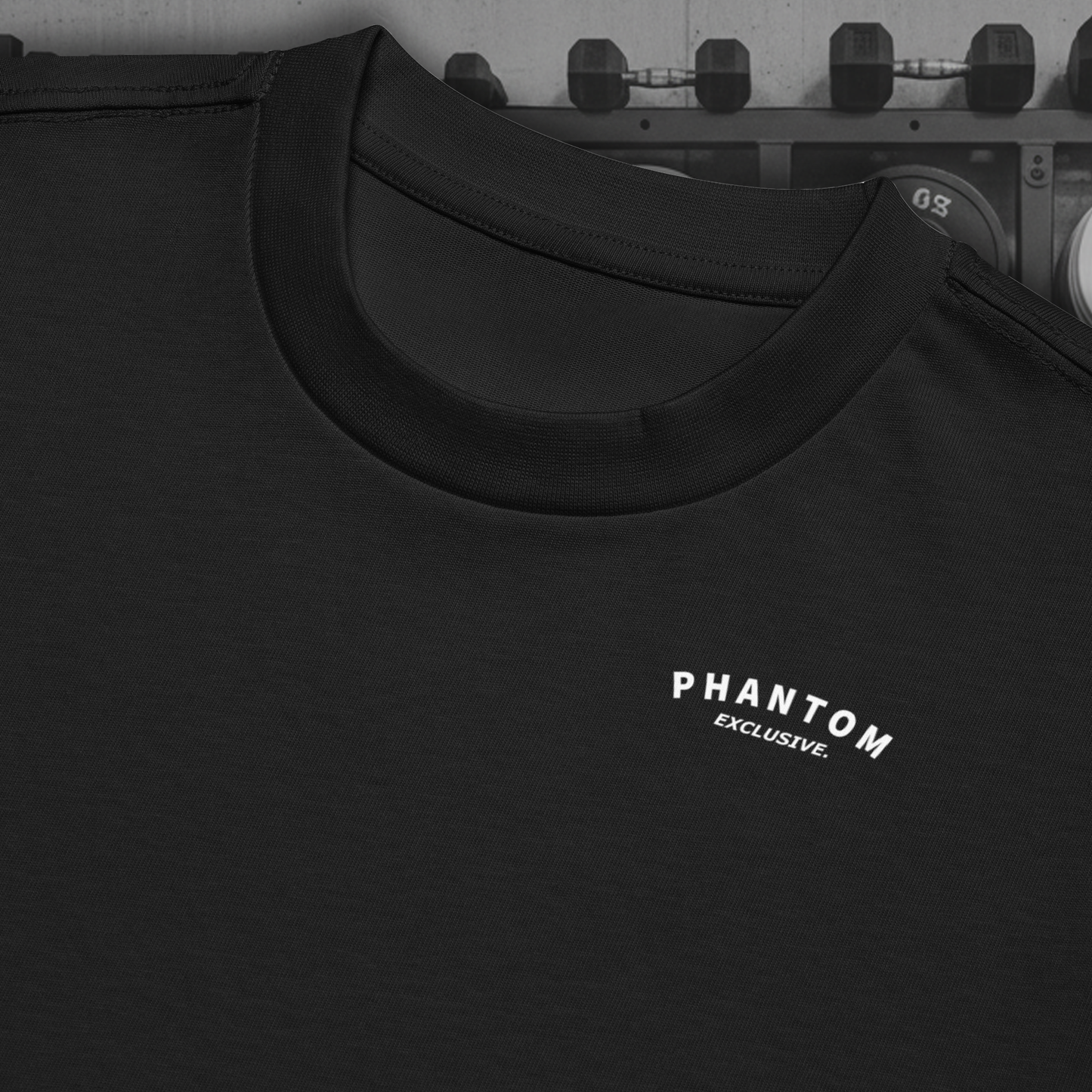 Mens - Boxy Gym Club T Shirt - Oversized - Black & White