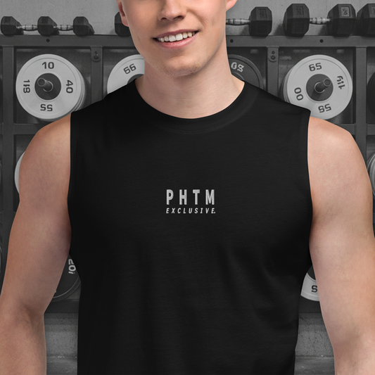Muscle Fit Tank Top - Embroidery Acronym Design