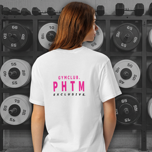 Women's Premium Cotton Gym Pump Cover - White & Pink