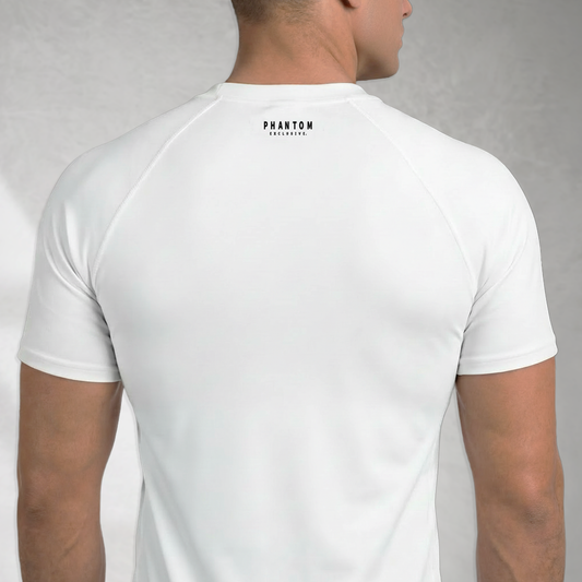 Muscle Fit Gym Top - Acronym Design - Black Text