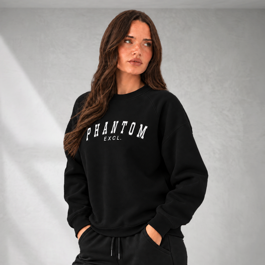 Varsity Text Jumper - Black