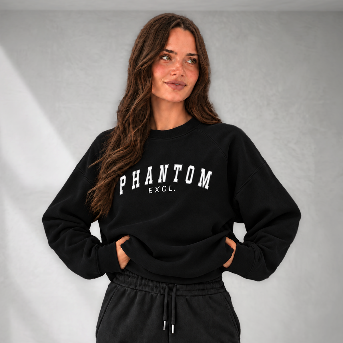 Varsity Text Jumper - Black
