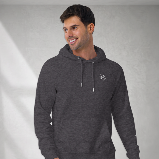 Regular Fit Merged Logo Hoodie - Grey Heather