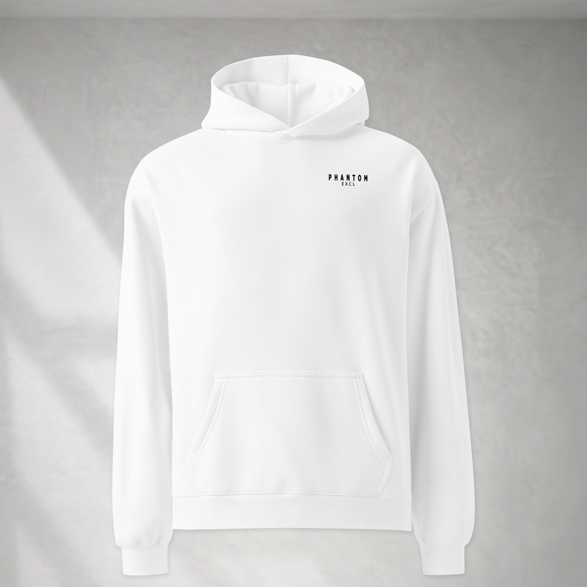 Relaxed Essential Hoodie - White & Black