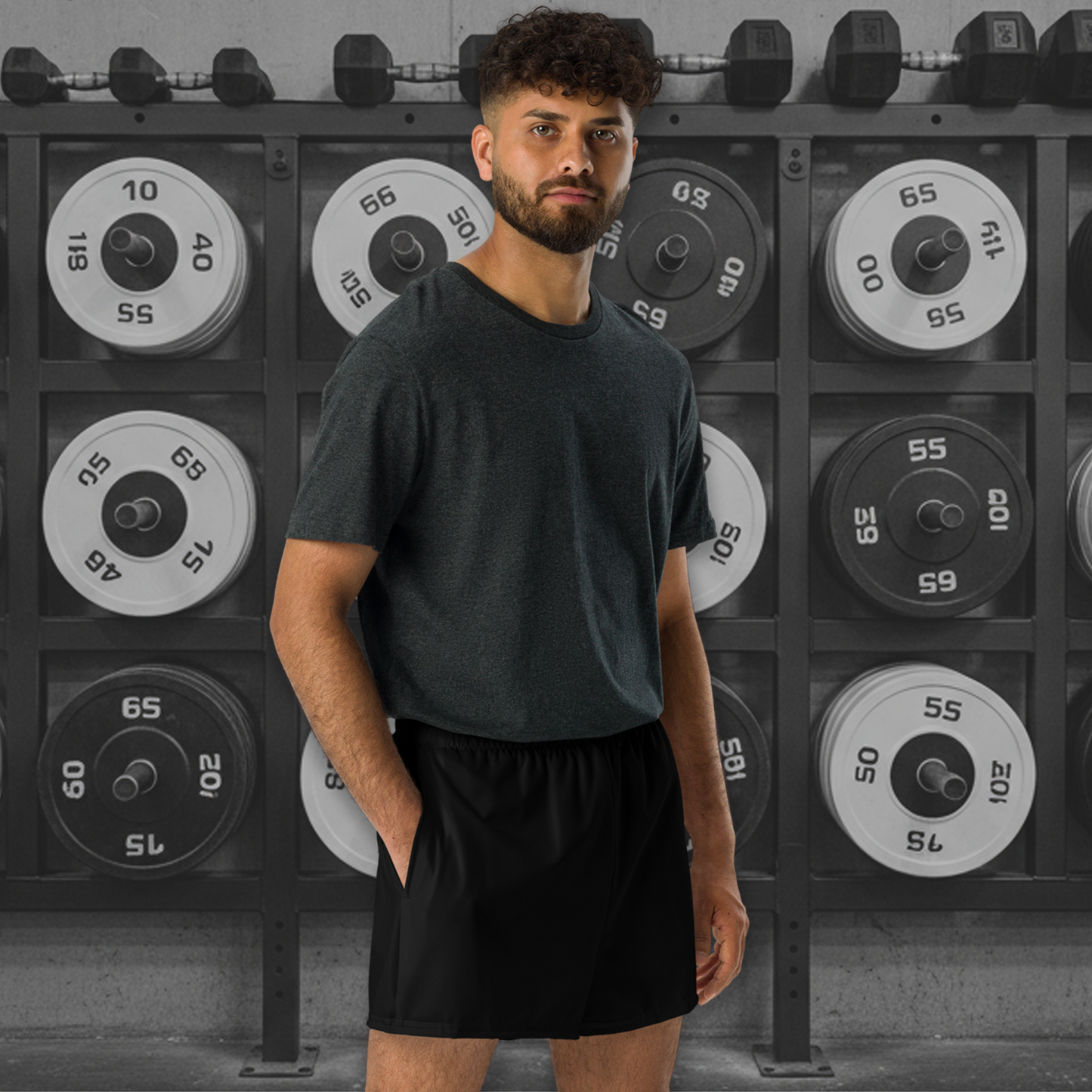 Athletic Short Length Shorts - Black