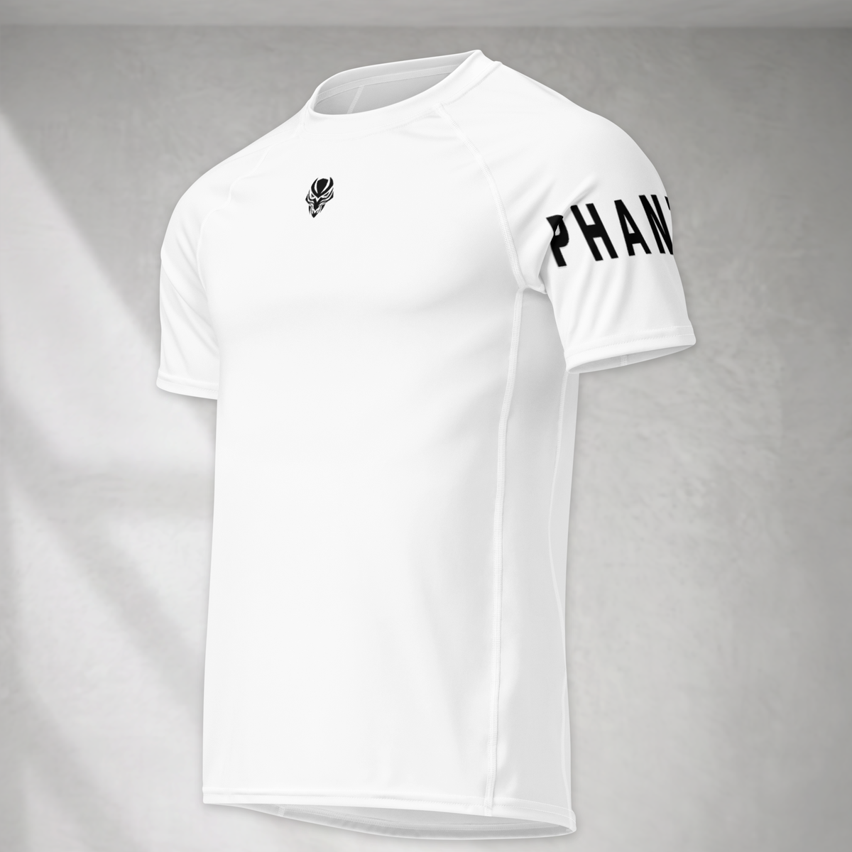 Muscle Fit Gym Top - Sleeve Design - White