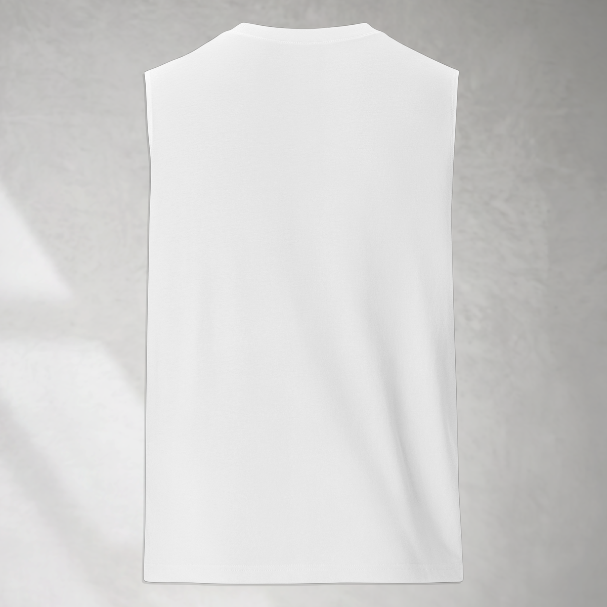 Muscle Fit Tank Top - Light Grey Embroidery