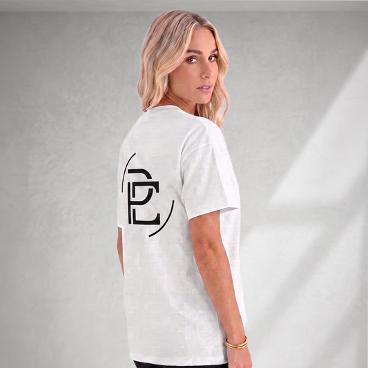 Merged Logo Premium T Shirt - White