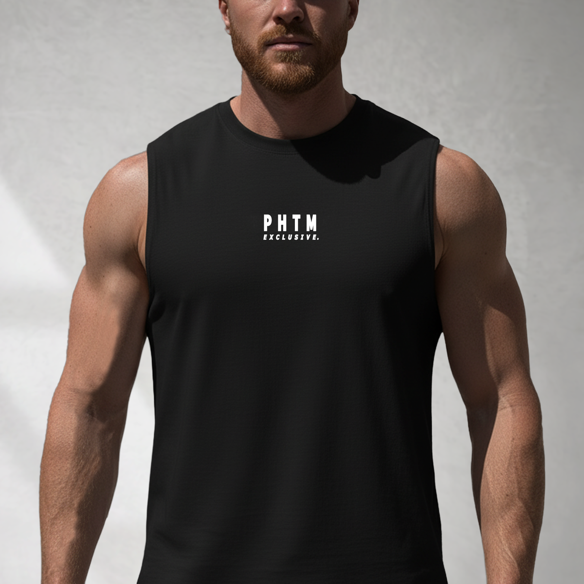 Muscle Fit Tank Top - Embroidery Acronym Design