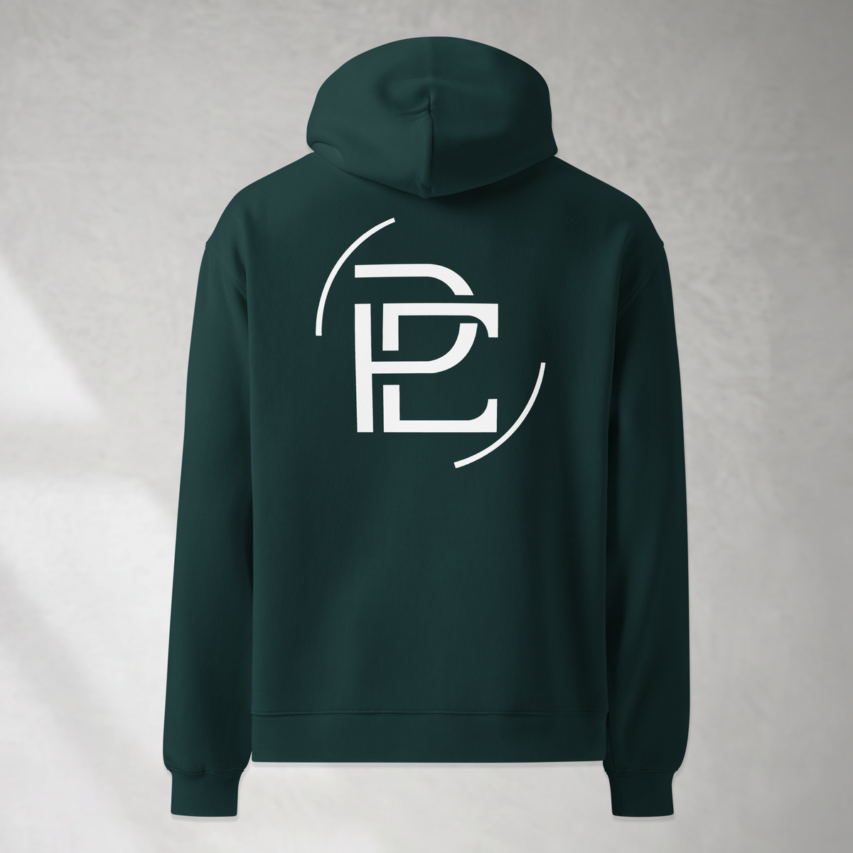 Relaxed Hoodie Merged Logo - Pine Green