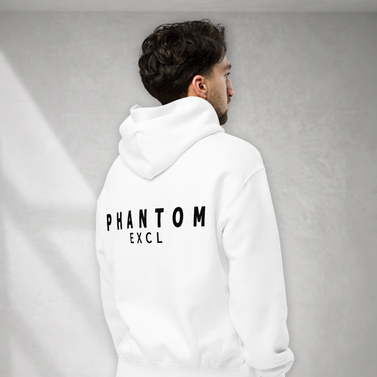 Relaxed Essential Hoodie - White & Black