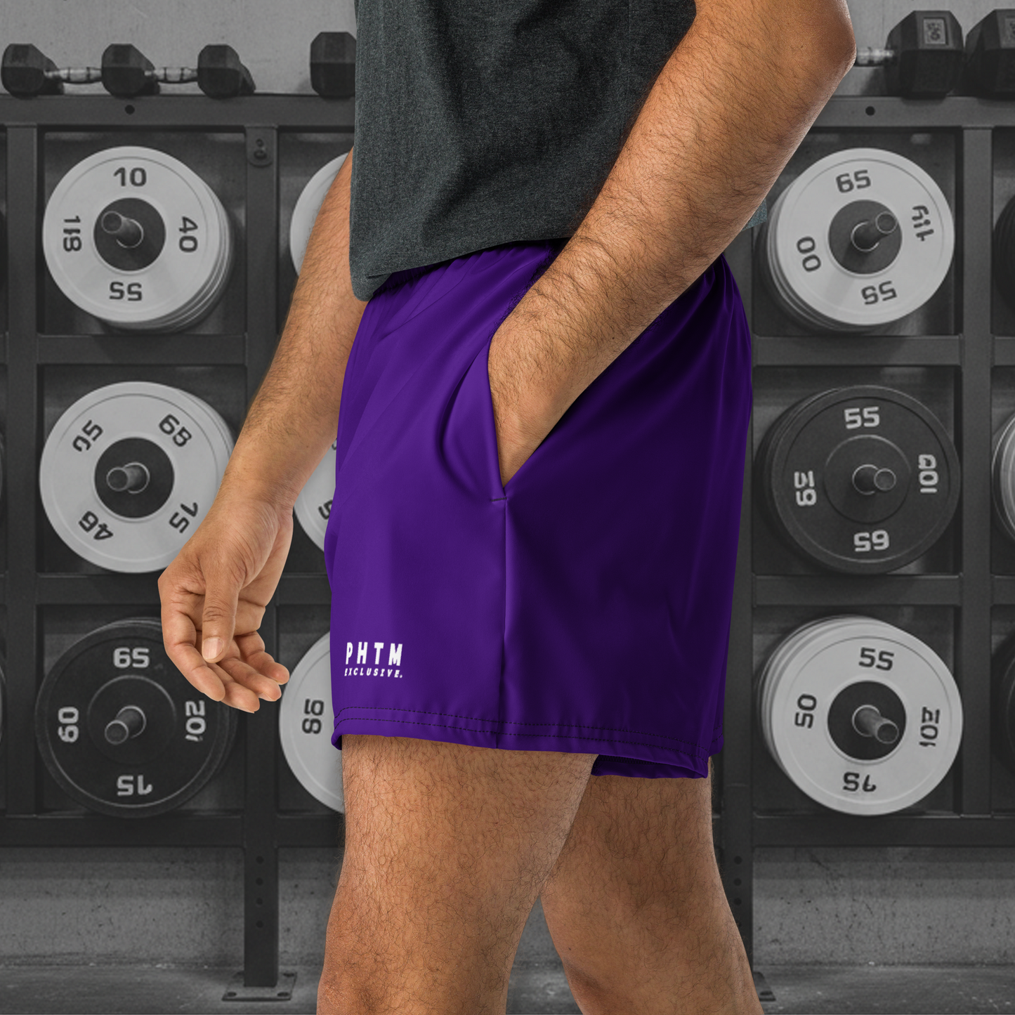 Athletic Short Length Shorts - Purple