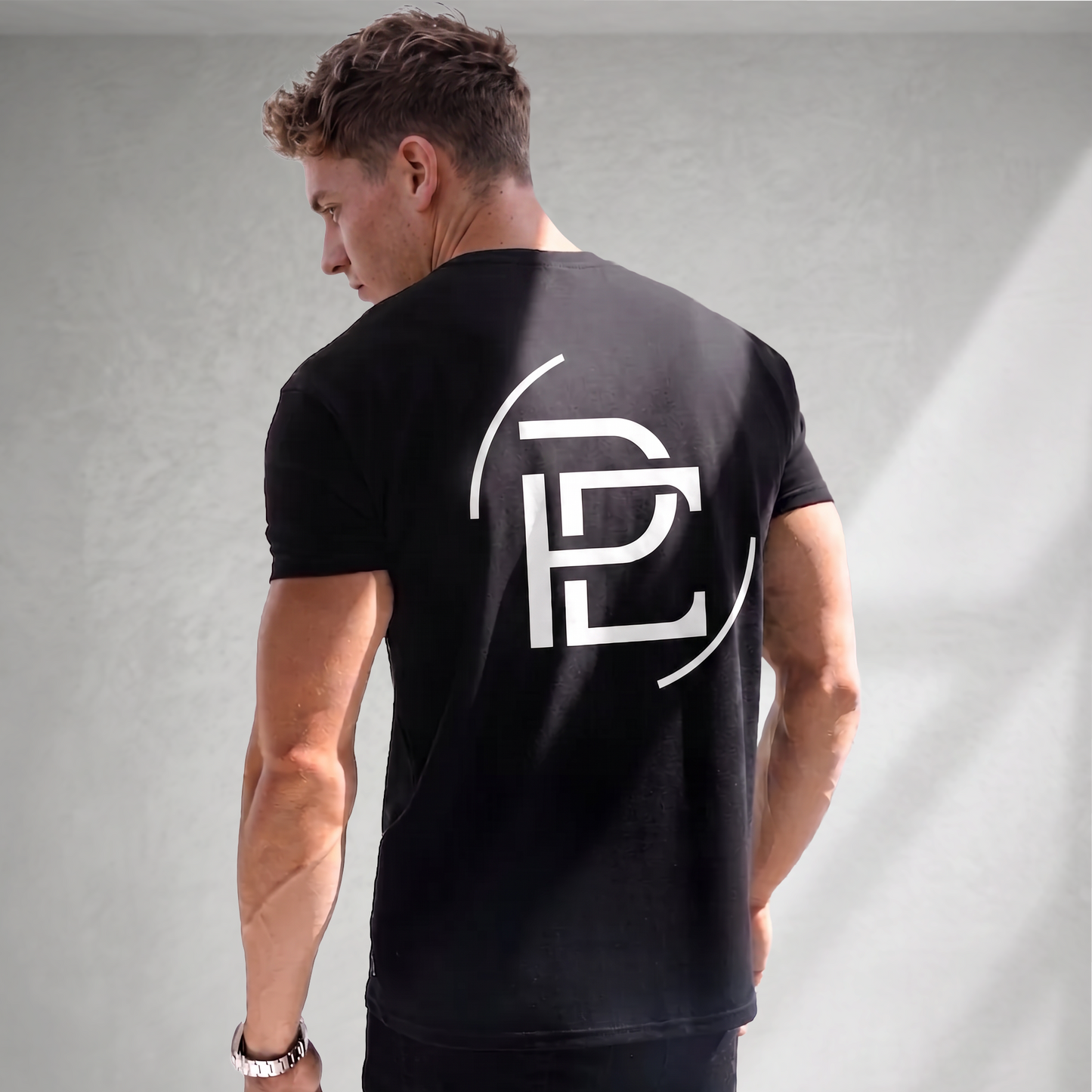 Merged Logo Premium T Shirt - Black