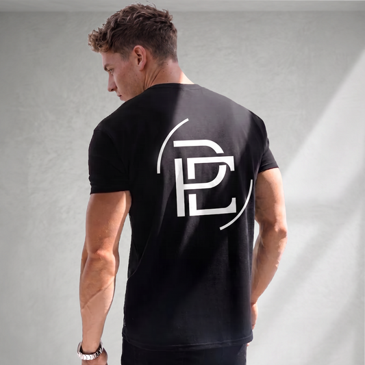 Merged Logo Premium T Shirt - Black
