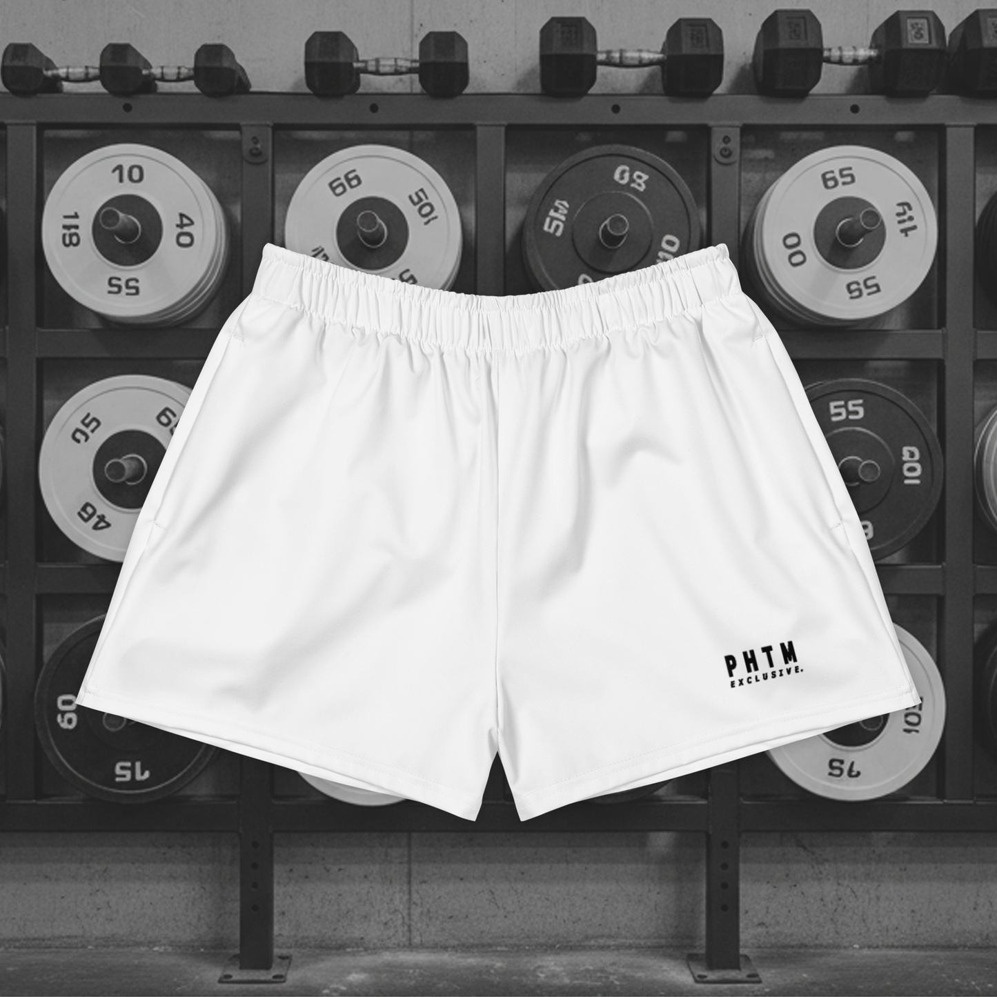 Athletic Short Length Shorts - Black Text