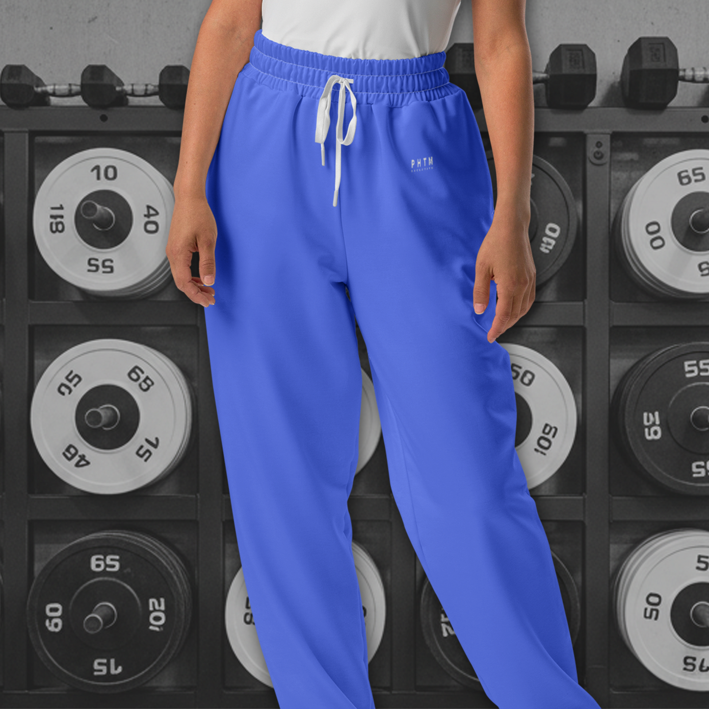 Premium Wide Legged Joggers - Baby Blue