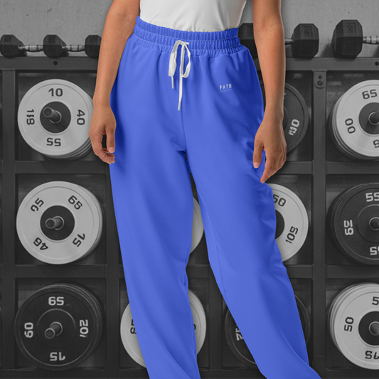 Premium Wide Legged Joggers - Baby Blue