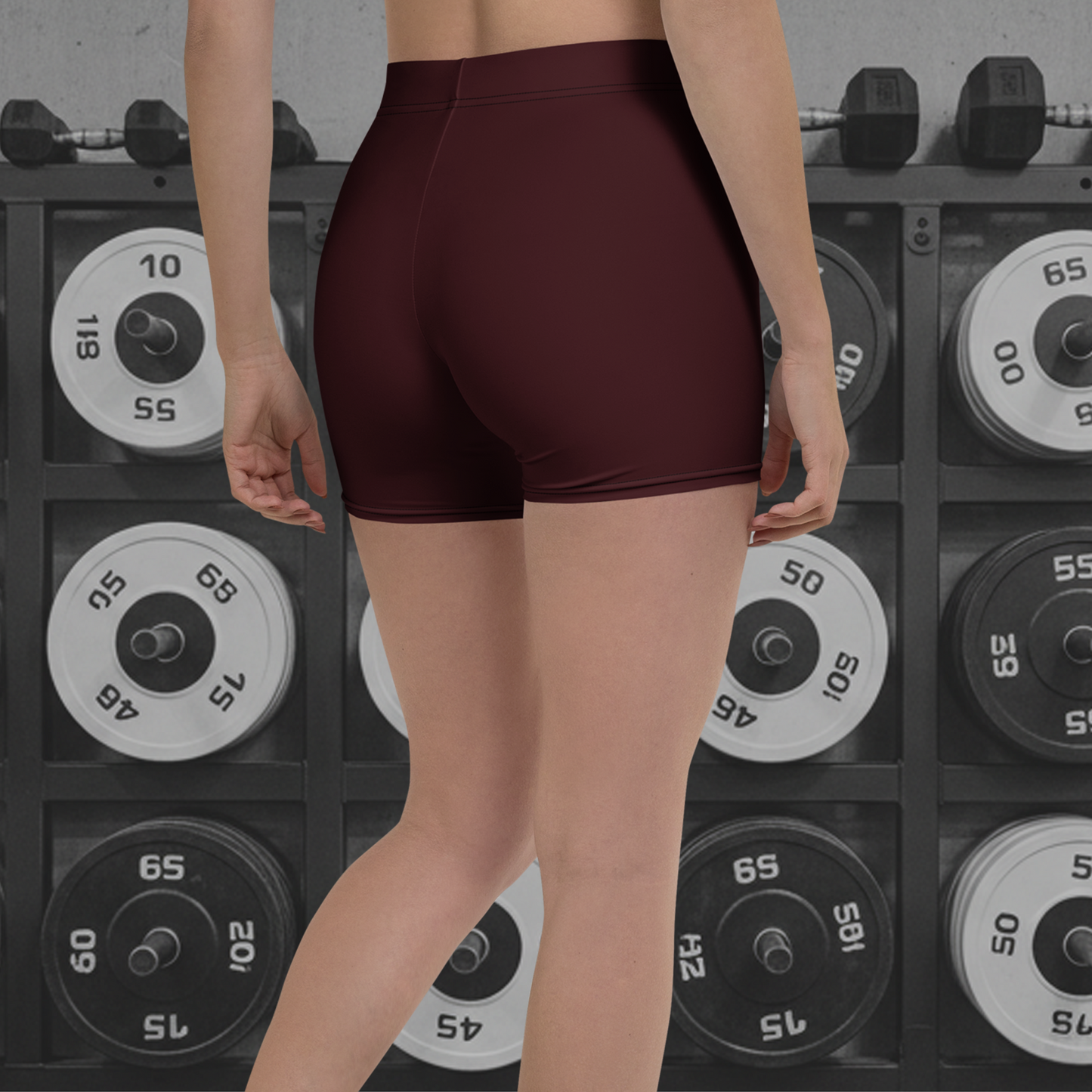Premium Legging Shorts - Burgundy