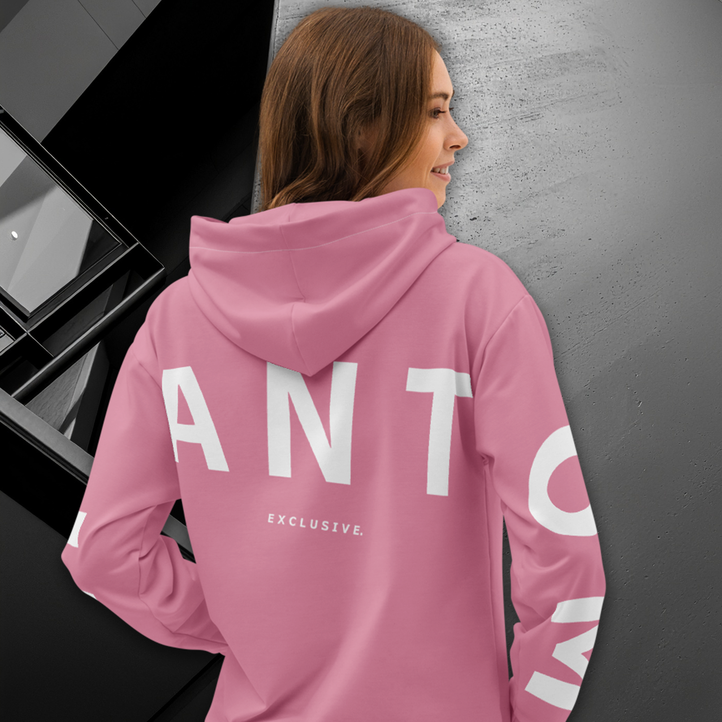 Women's - Premium Cotton Hoodie - Bright Pink