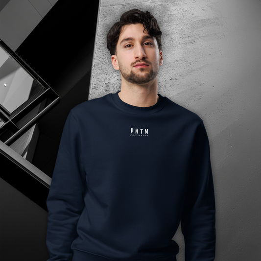 Premium Ring Spun Cotton Jumper - Navy & White