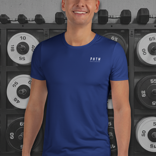 Muscle Fit Breathable T Shirt - Active Blue