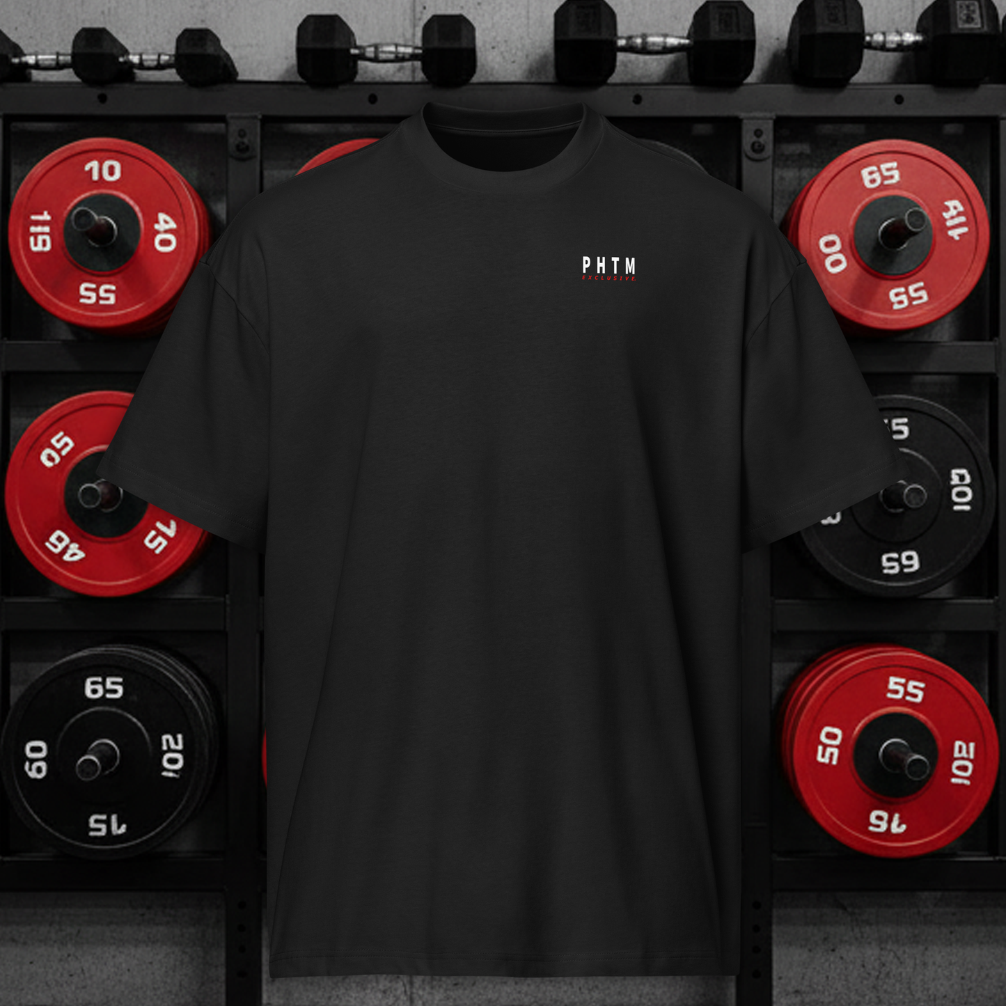 Mens - Oversized Mascot T Shirt - Red & Black