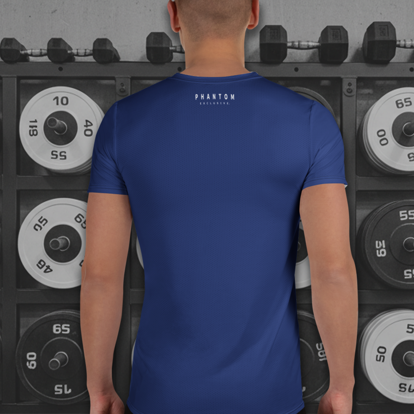 Muscle Fit Breathable T Shirt - Active Blue