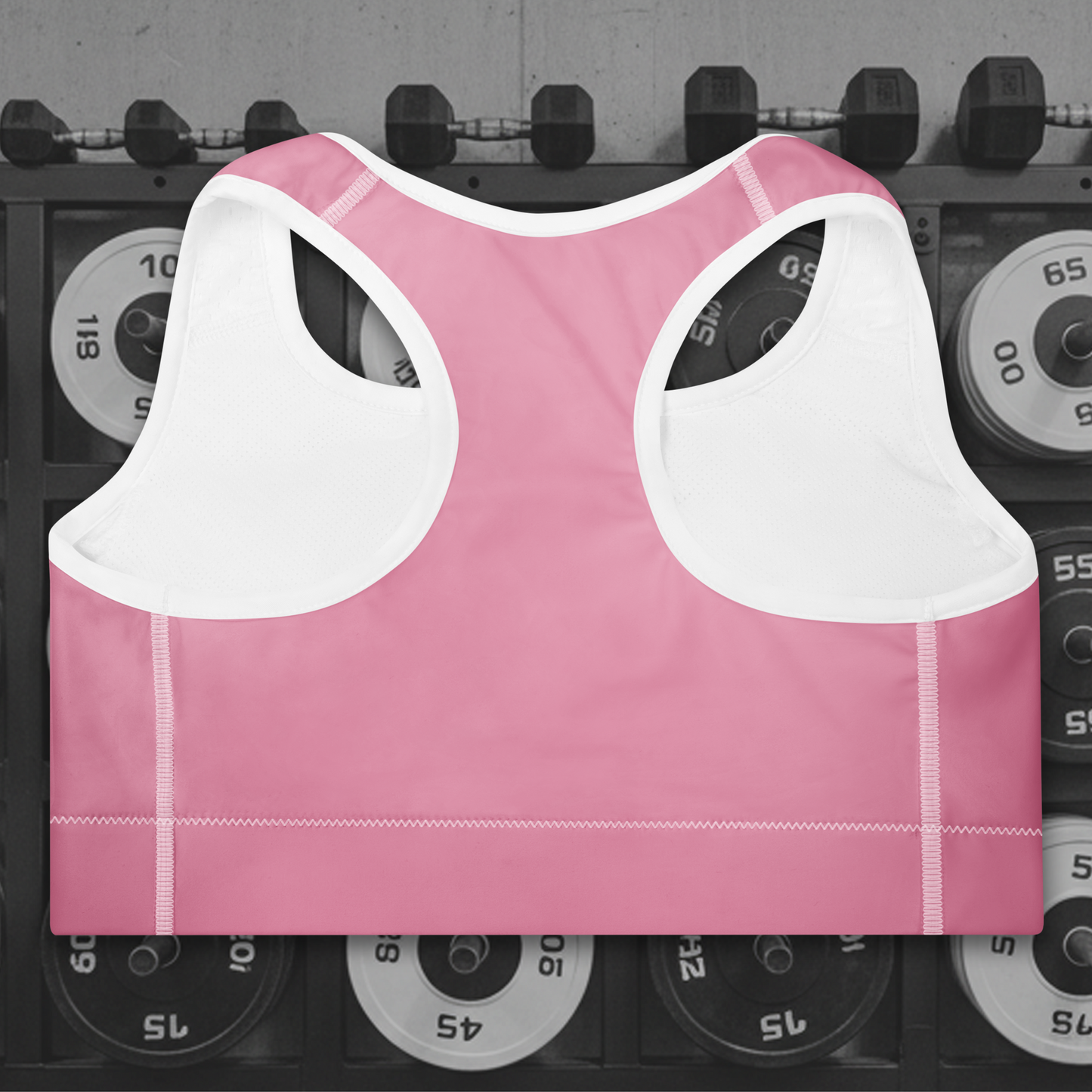 Premium Padded Sports Bra - Bright Pink