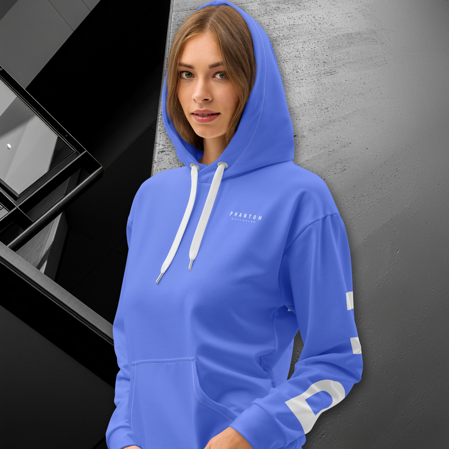 Women's - Premium Cotton Hoodie - Baby Blue