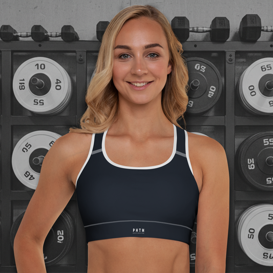 Premium Padded Sports Bra - Navy
