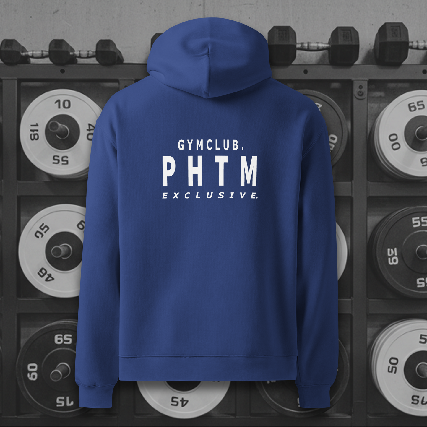 Premium Oversized Gym Club Hoodie - Race Blue