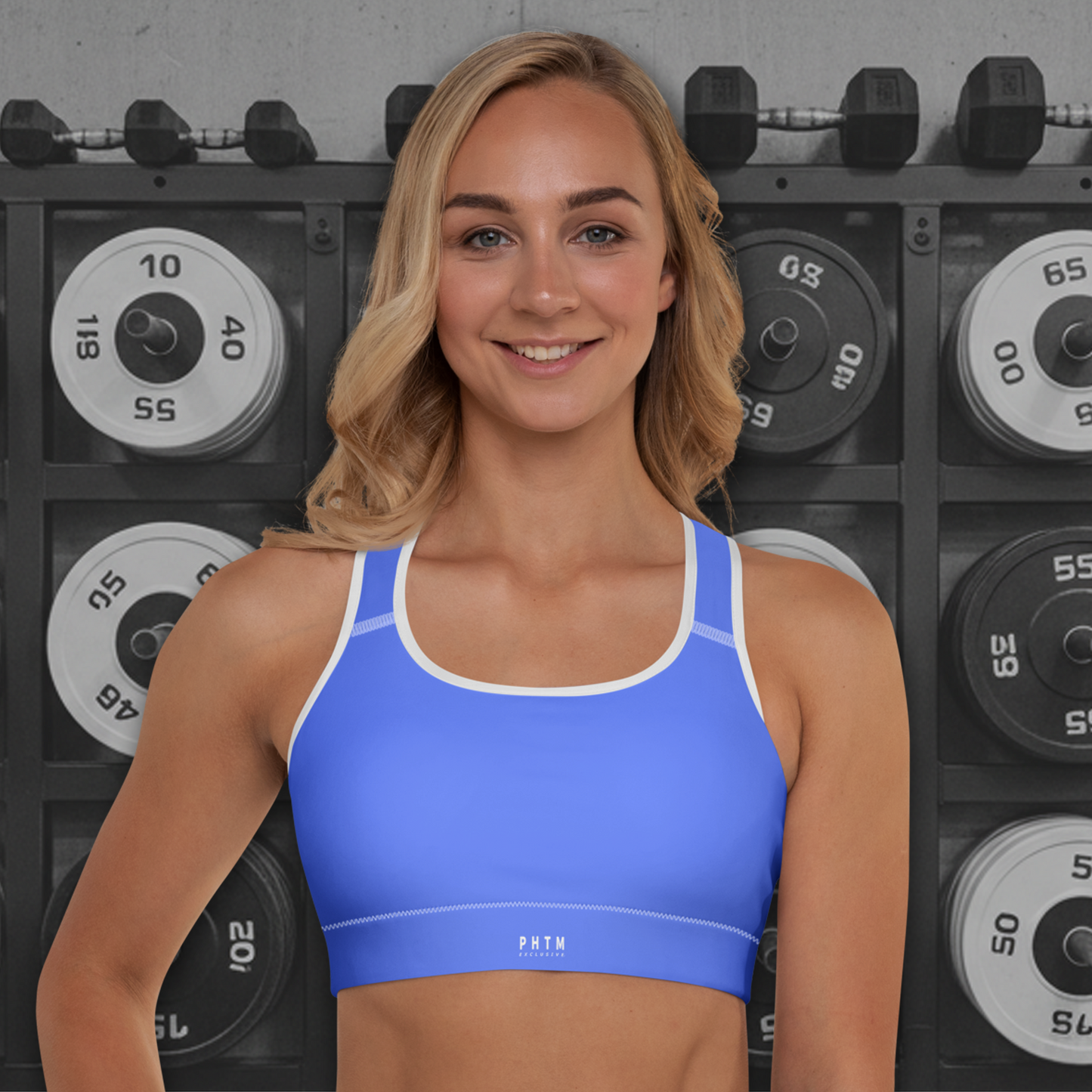 Premium Padded Sports Bra - Baby Blue