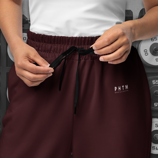 Premium Wide Legged Joggers - Burgundy