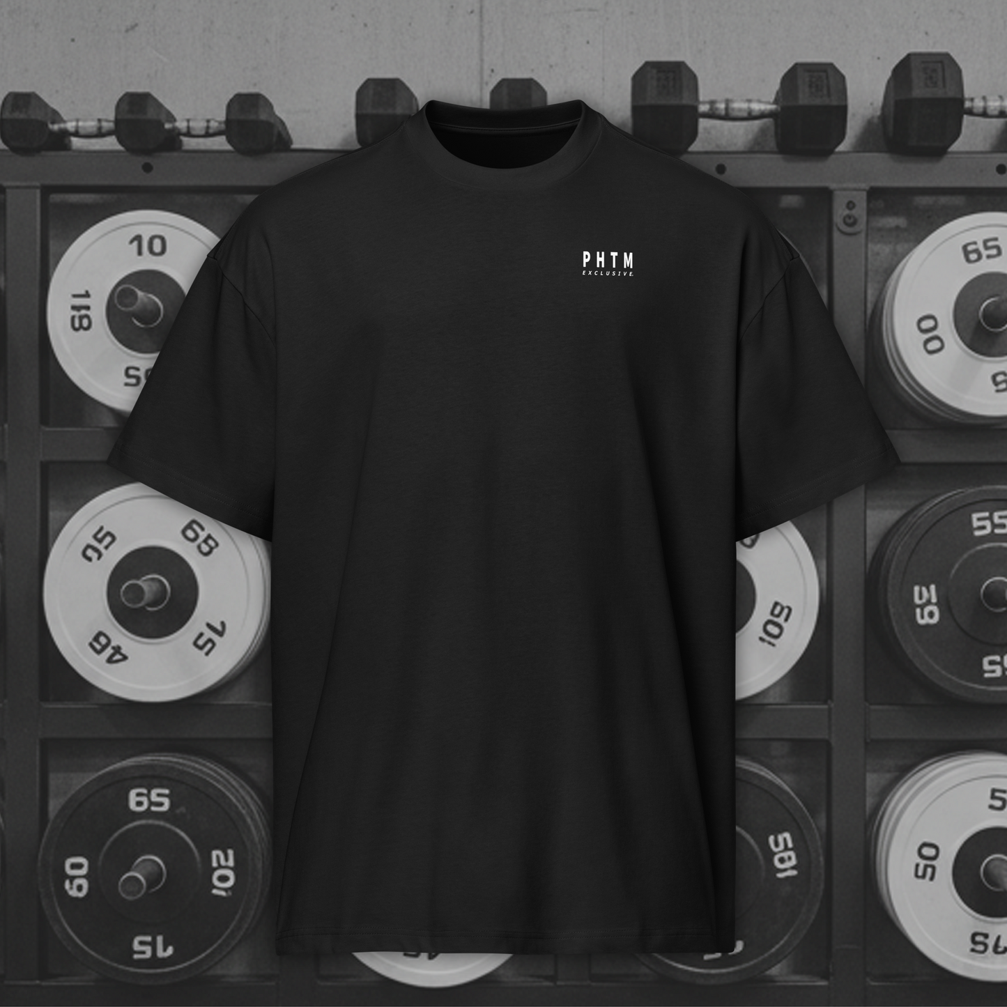 Mens - Oversized Mascot Lean T Shirt - Black & White