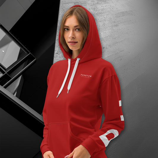 Women's - Premium Cotton Hoodie - Jet Red
