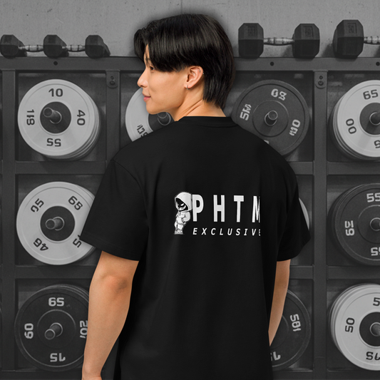 Mens - Oversized Mascot Lean T Shirt - Black & White