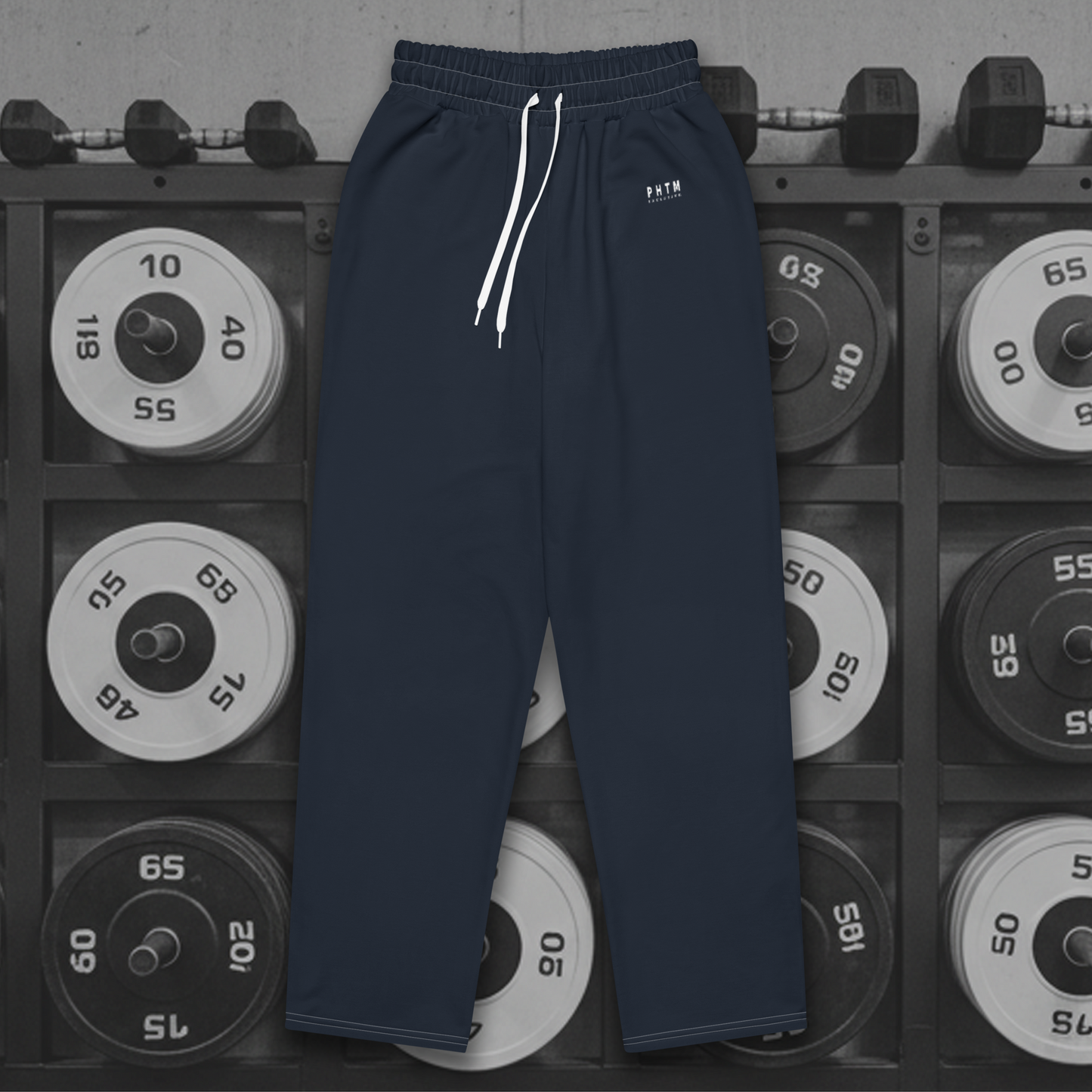 Premium Wide Legged Joggers - Navy