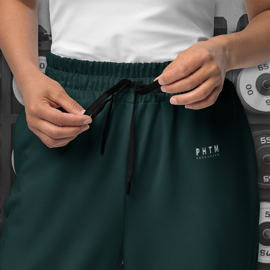 Premium Wide Legged Joggers - Pine Green