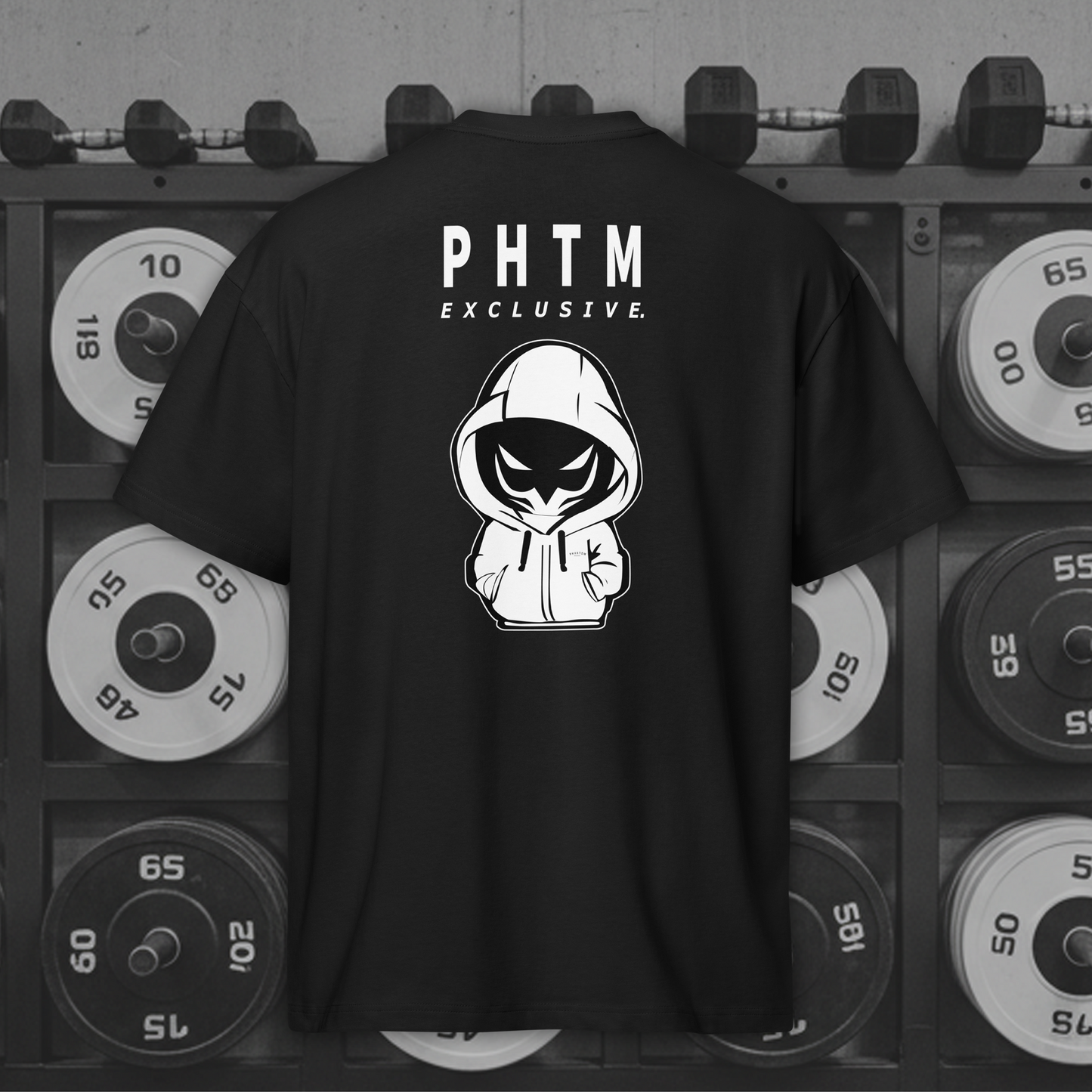 Mens - Oversized Mascot T Shirt - Black & White