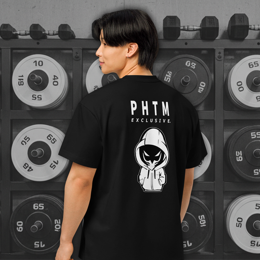 Mens - Oversized Mascot T Shirt - Black & White