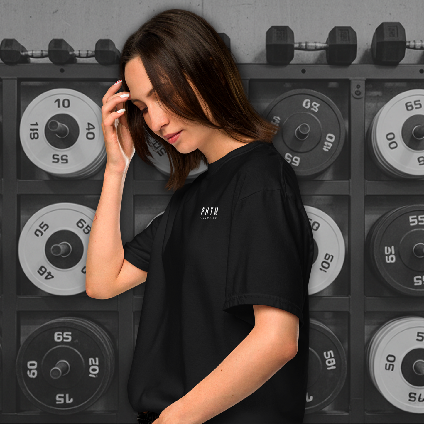 Women's - Mascot Oversized T Shirt - Black & White