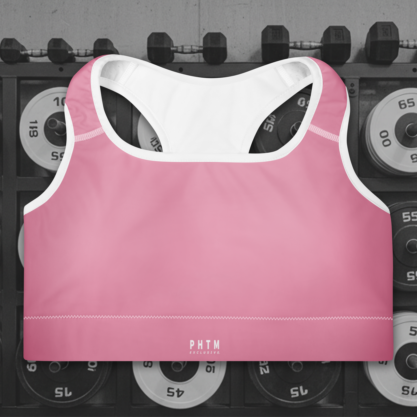 Premium Padded Sports Bra - Bright Pink