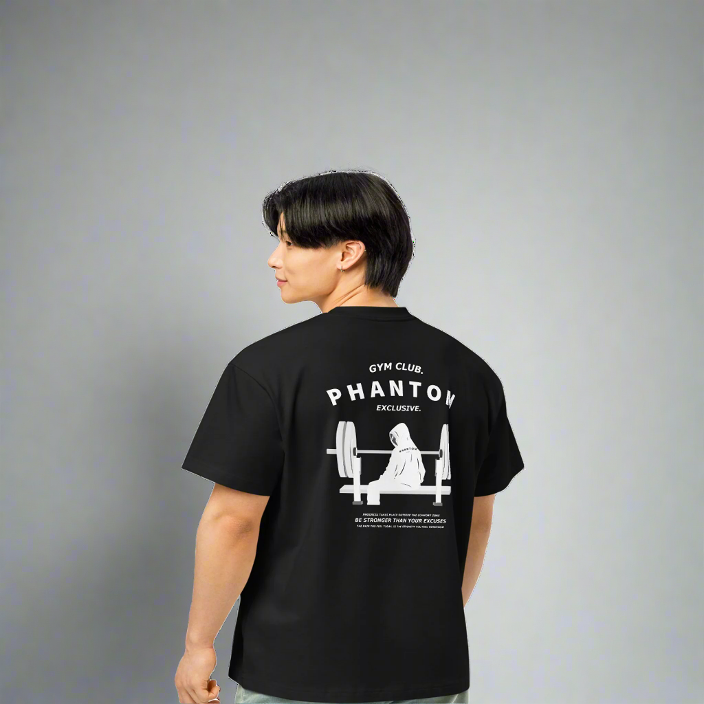 Men’s Gym Pump Cover - Premium Cotton Heavyweight - Black & White