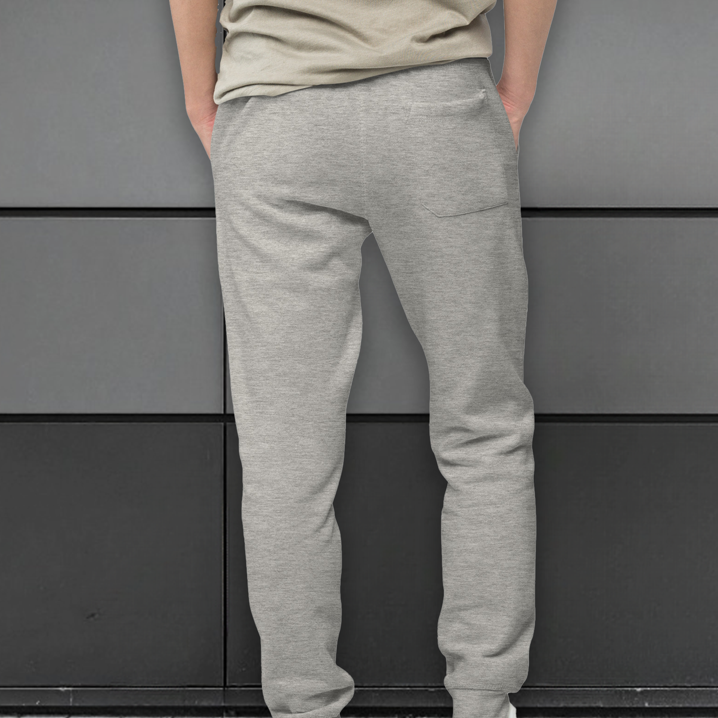 Mens Premium Cotton Joggers - Carbon Grey - White Text