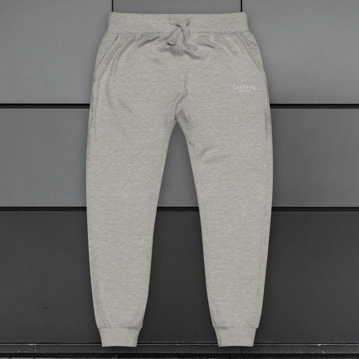 Mens Premium Cotton Joggers - Carbon Grey - White Text