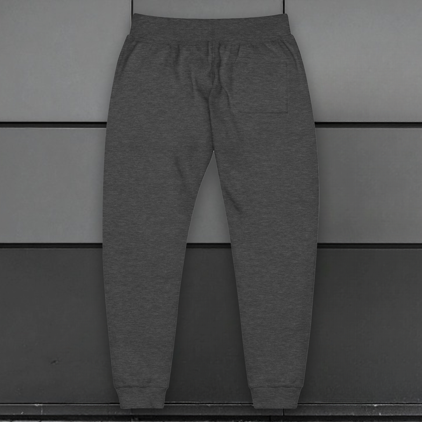 Mens Premium Cotton Joggers - Charcoal - White Text